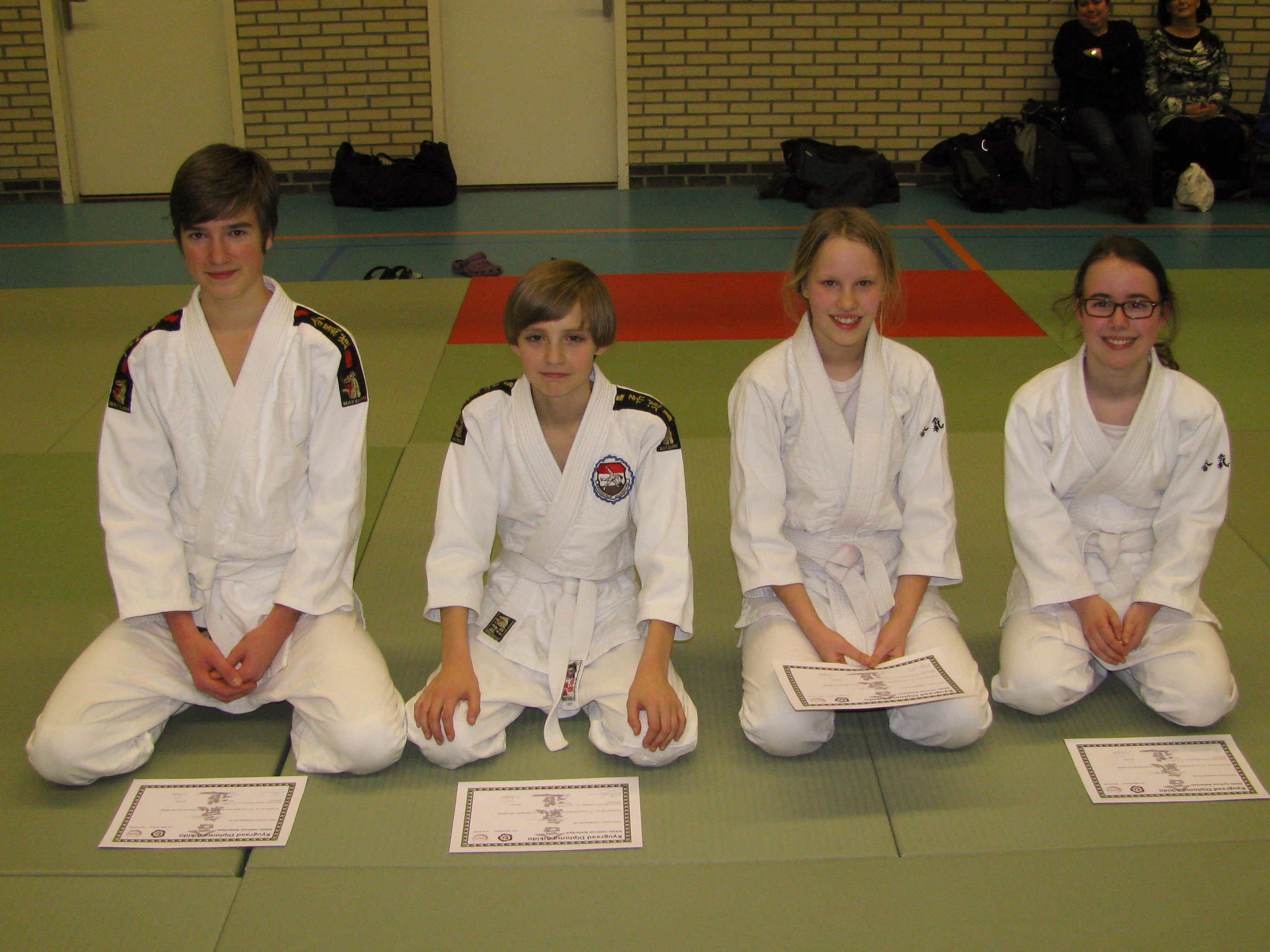 Aikido Centrum Rotterdam examens kindergroep d.d. 8-2-2014